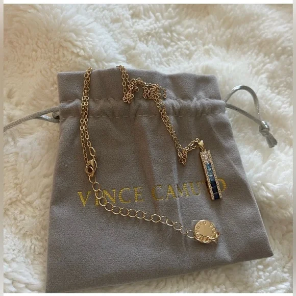 NWT VINCE CAMUTO Blue Ombre CZ Necklace - Picture 3 of 6